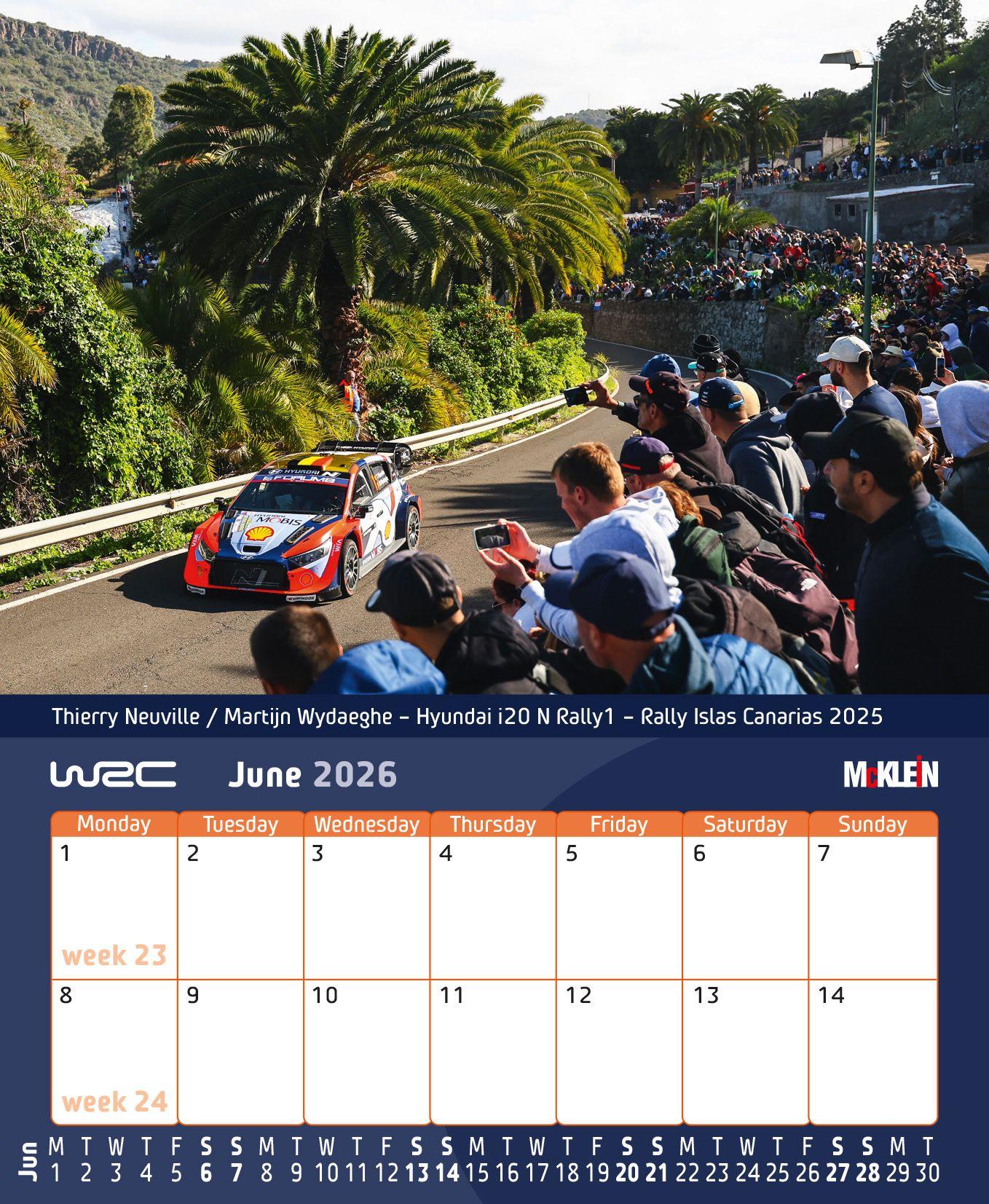 Beispielinhalt (Bild) 2026 Desktop Rally Calendar