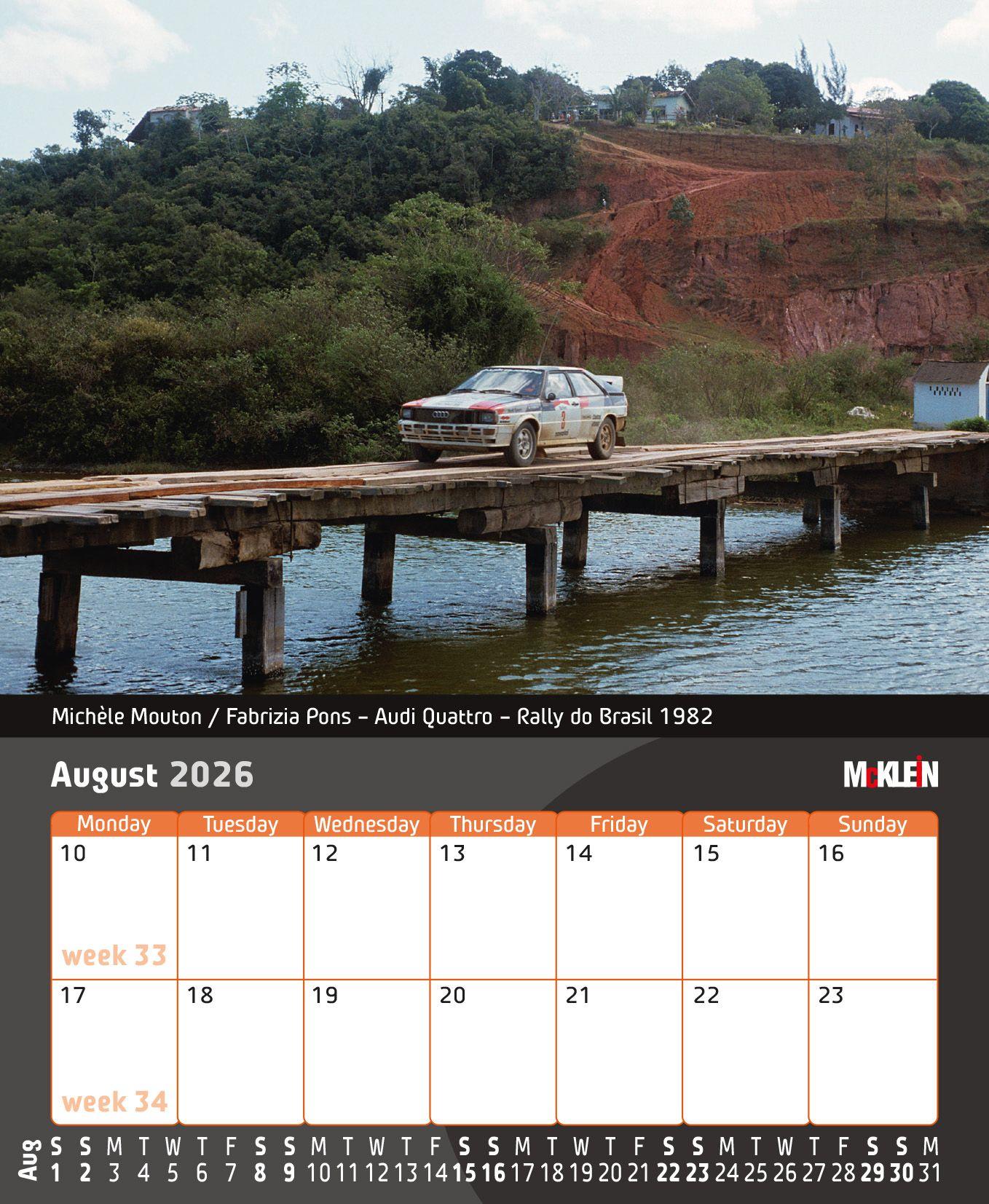 Beispielinhalt (Bild) 2026 Desktop Rally Calendar