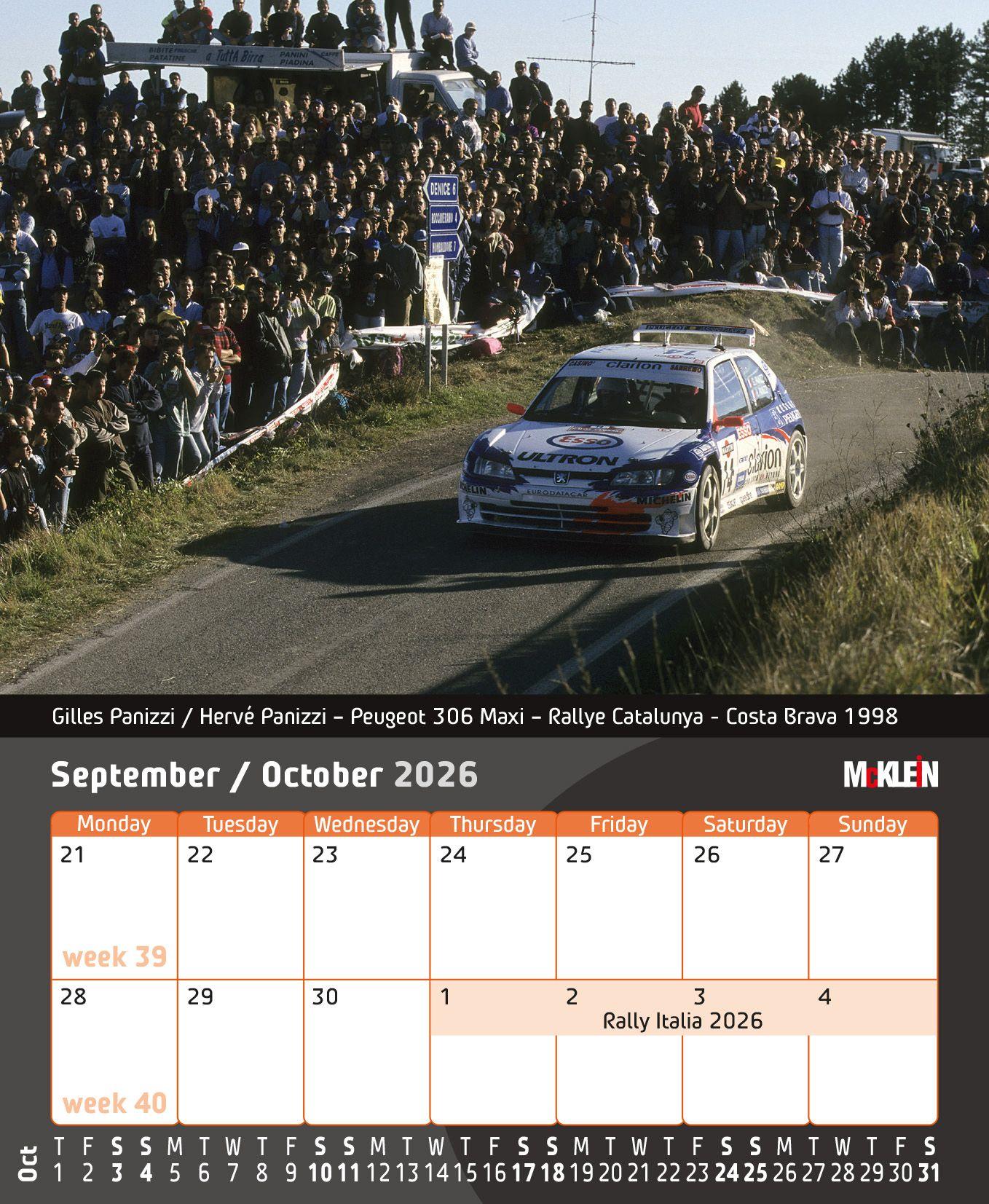 Beispielinhalt (Bild) 2026 Desktop Rally Calendar