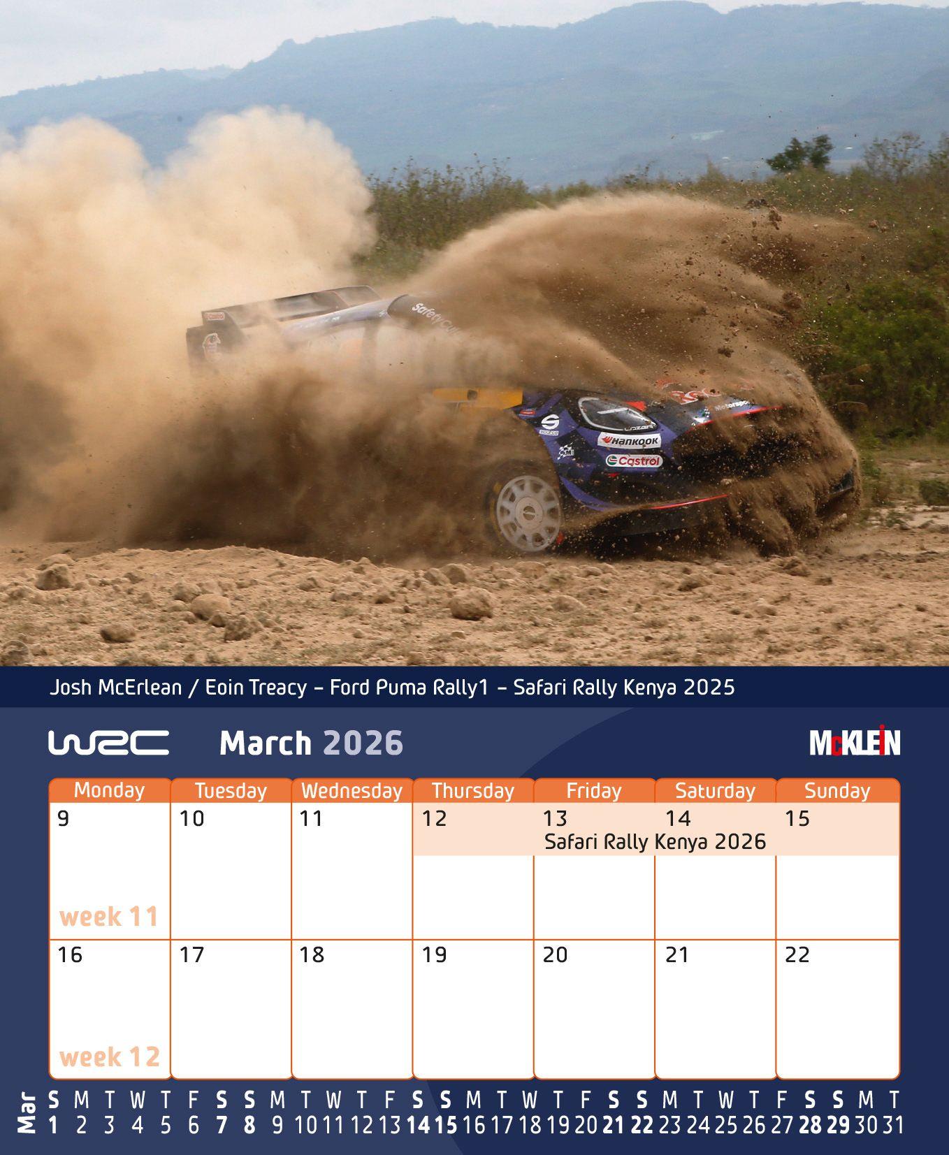Beispielinhalt (Bild) 2026 Desktop Rally Calendar