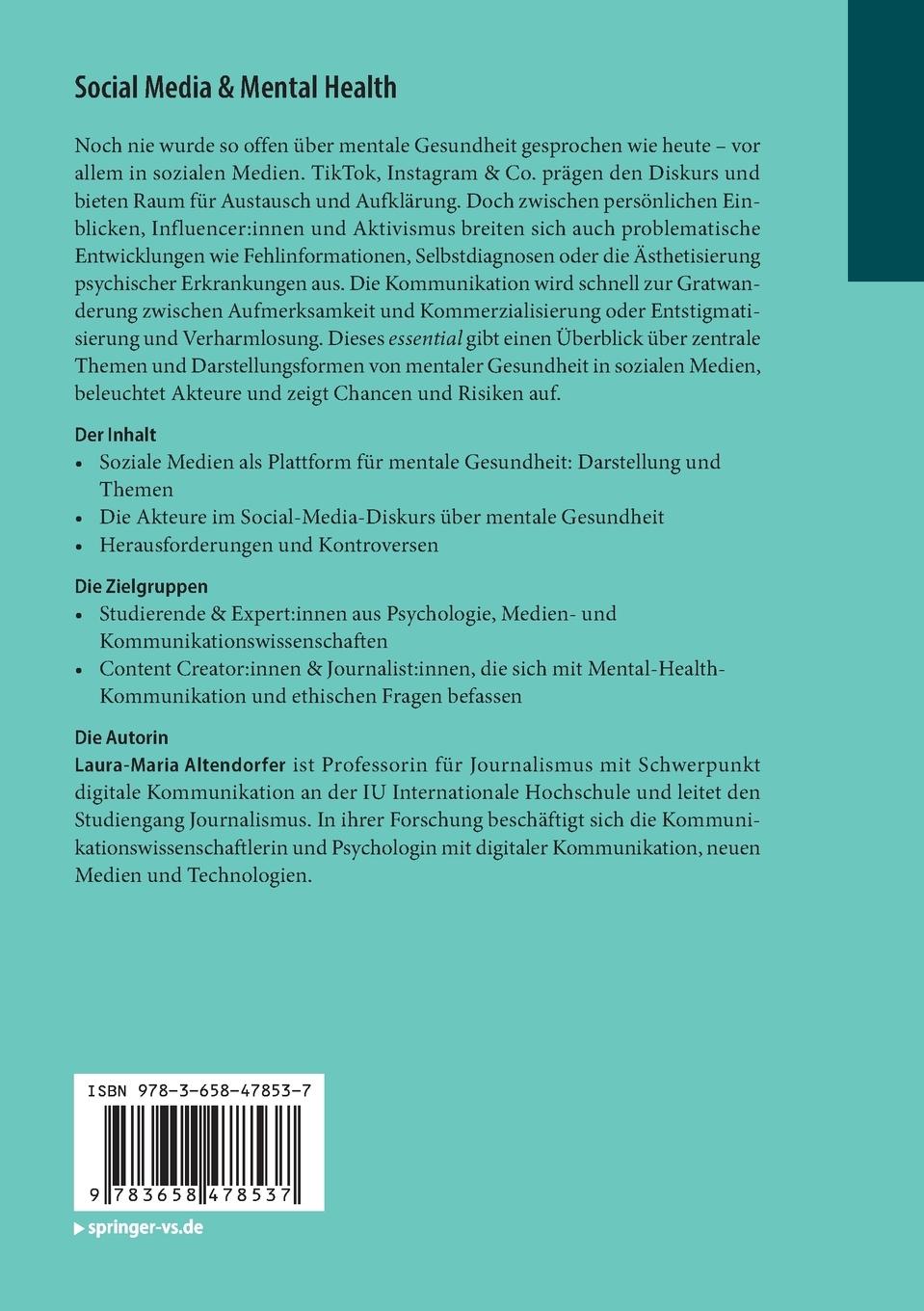 Rückseitencover Social Media & Mental Health