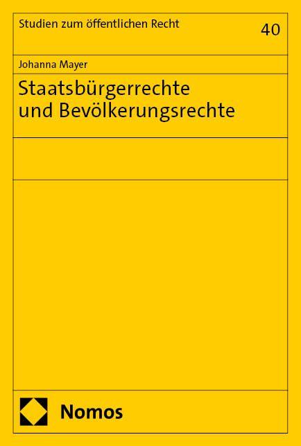 Vorderes Coverbild Staatsbürgerrechte und Bevölkerungsrechte