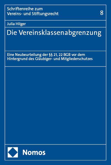 Vorderes Coverbild Die Vereinsklassenabgrenzung