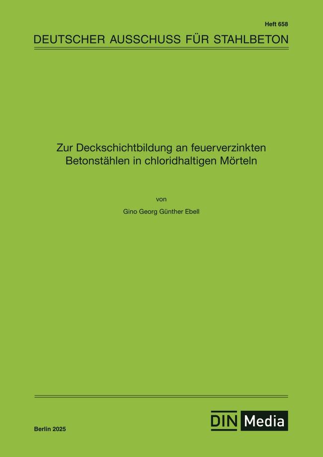 Vorderes Coverbild Zur Deckschichtbildung an feuerverzinkten Betonstählen in chloridhaltigen Mörteln