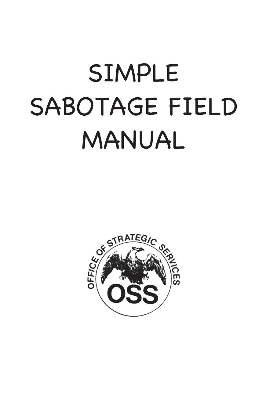 Vorderes Coverbild Simple Sabotage Field Manual