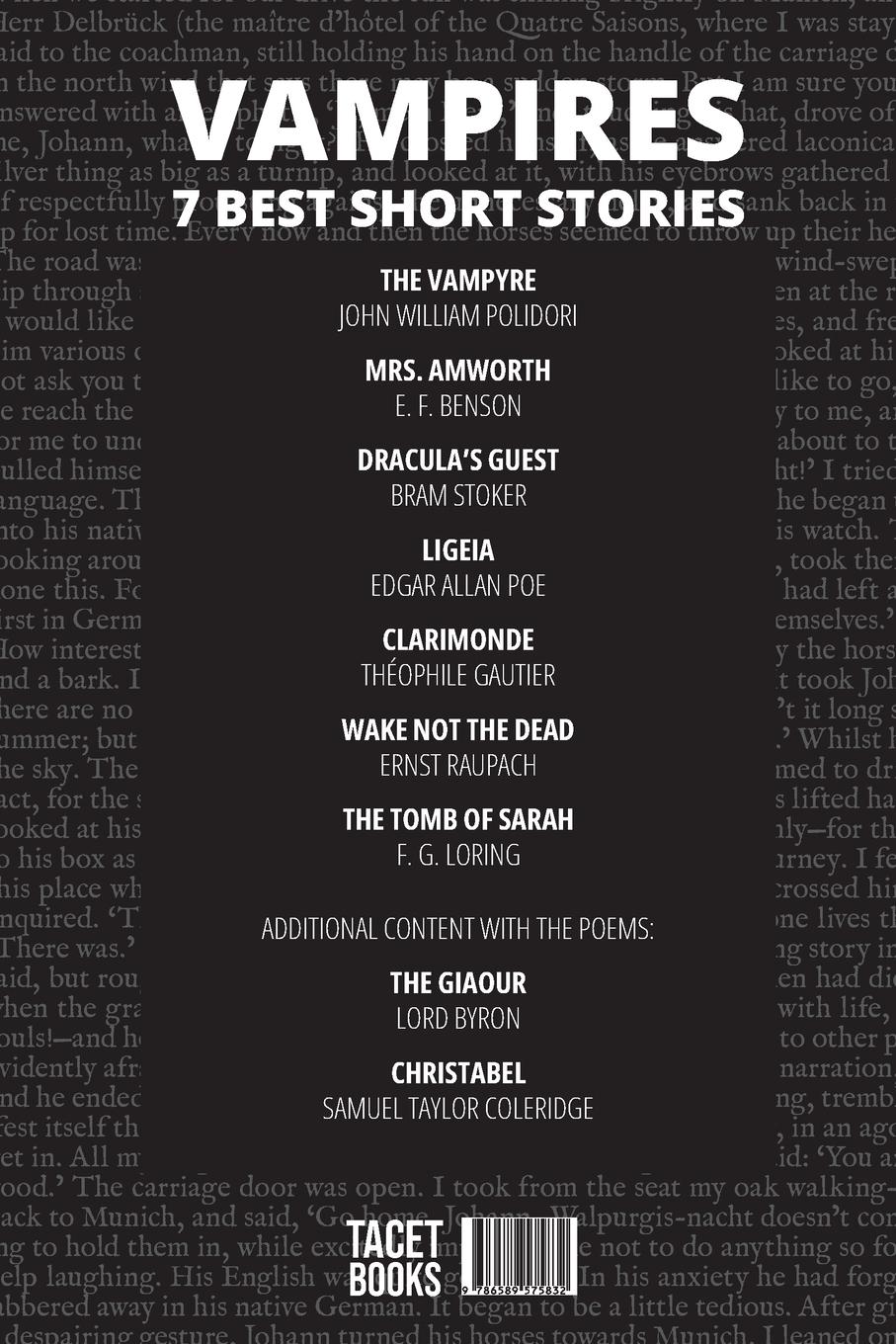 Rückseitencover 7 best short stories - Vampires