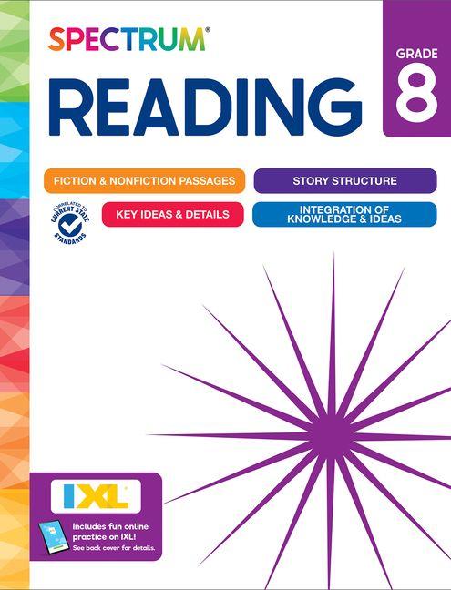 Vorderes Coverbild Spectrum Reading Workbook, Grade 8