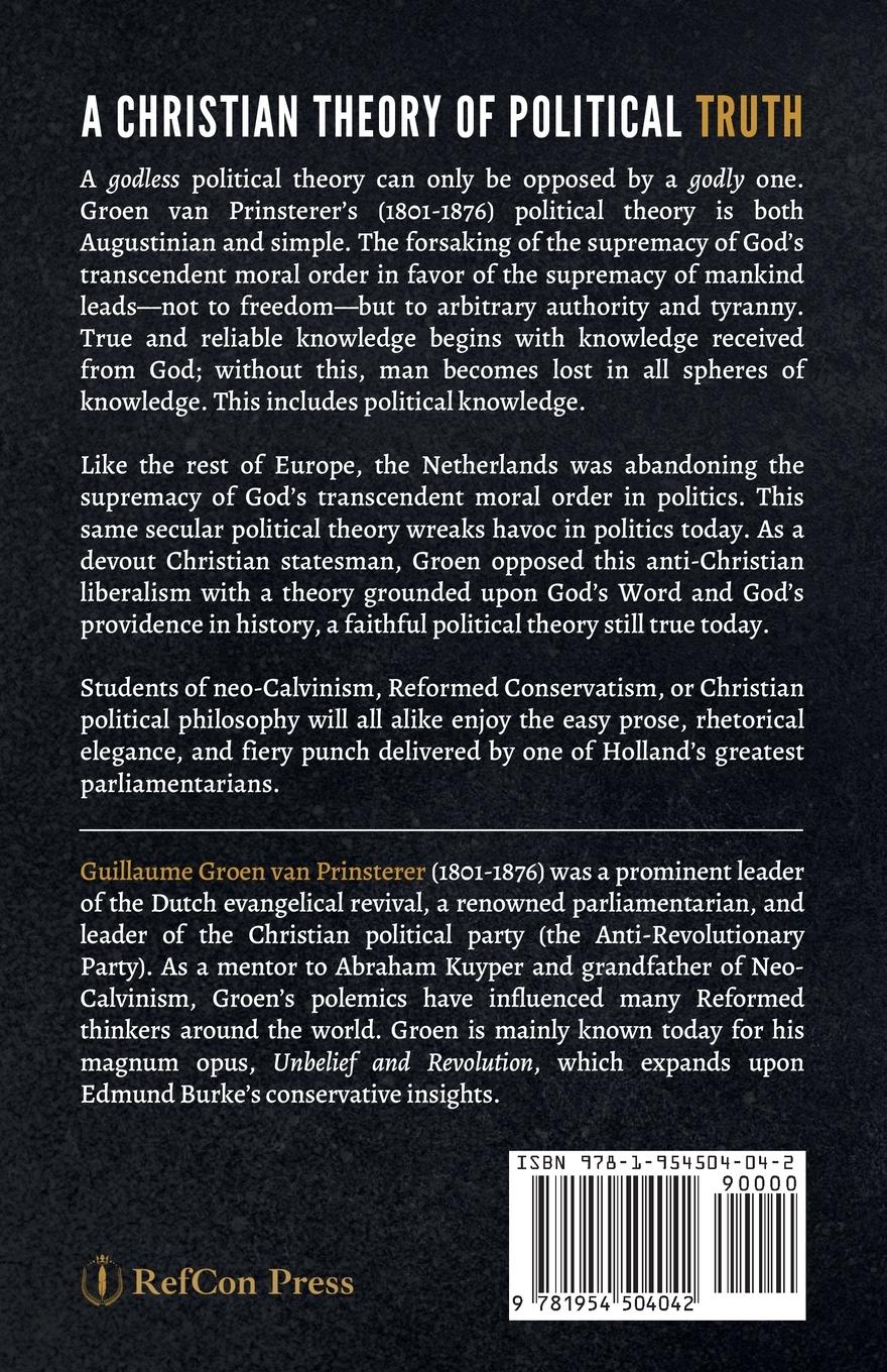 Rückseitencover A Christian Theory of Political Truth