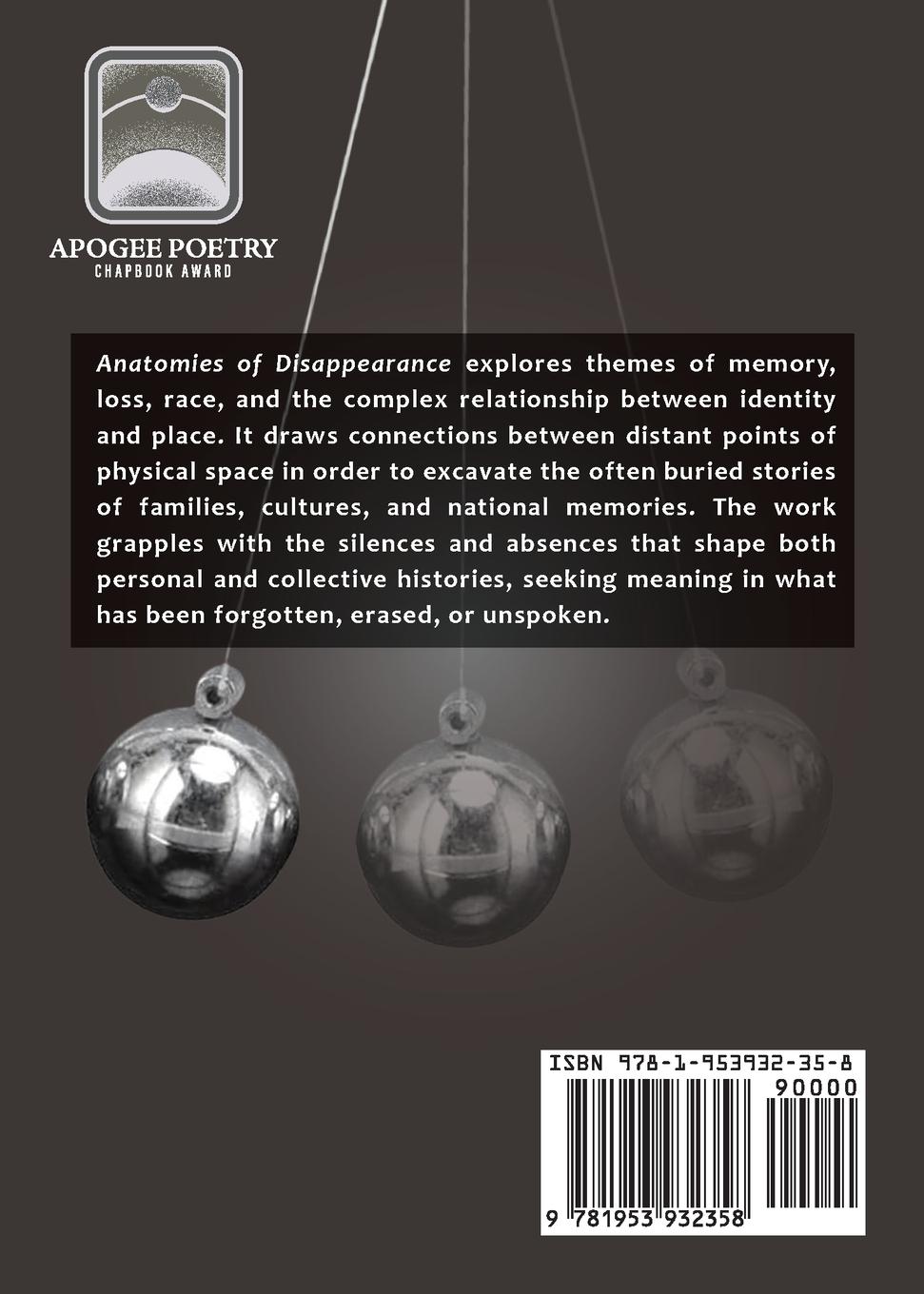 Rückseitencover Anatomies of Disappearance