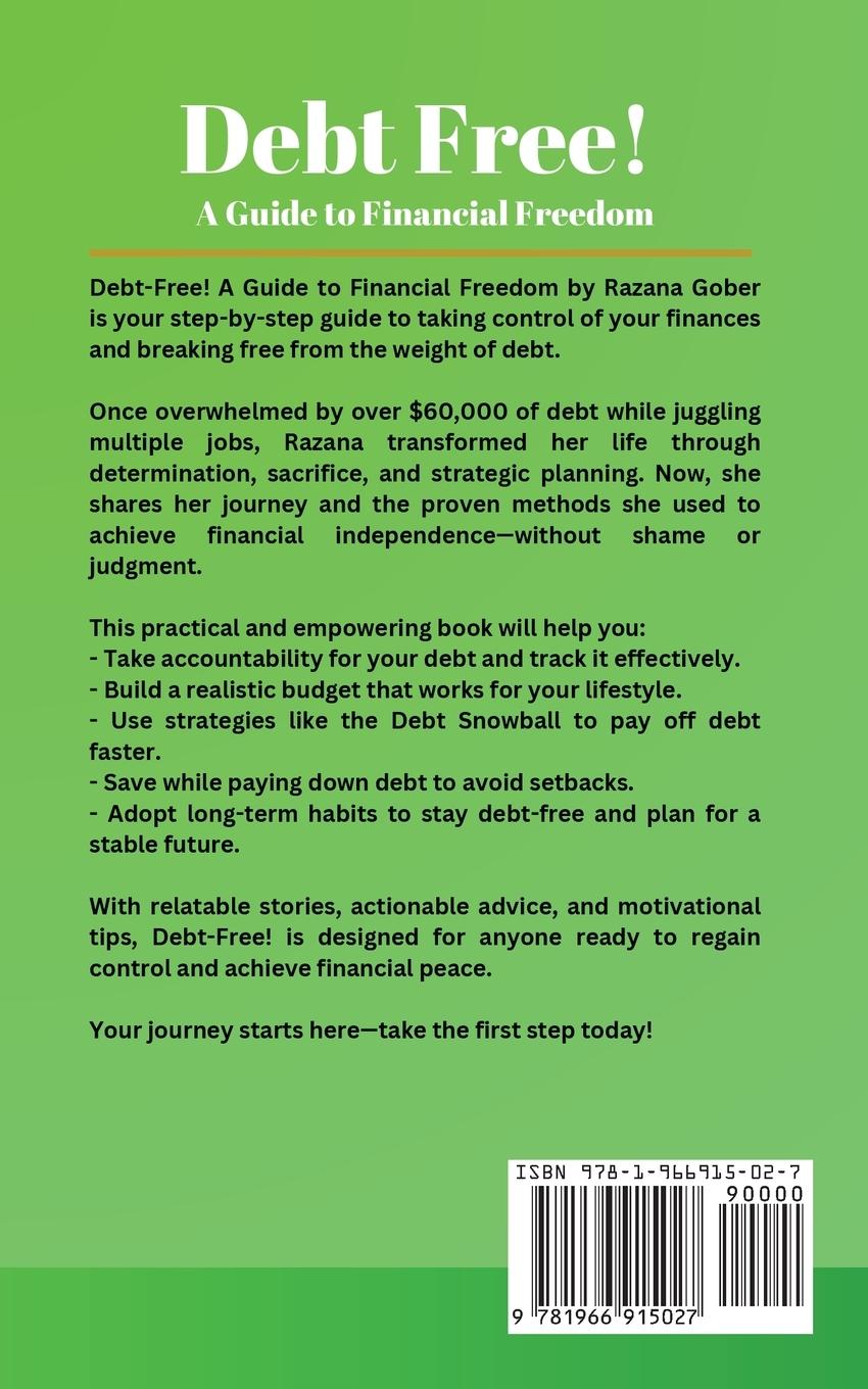 Rückseitencover Debt Free! A Guide to Financial Freedom