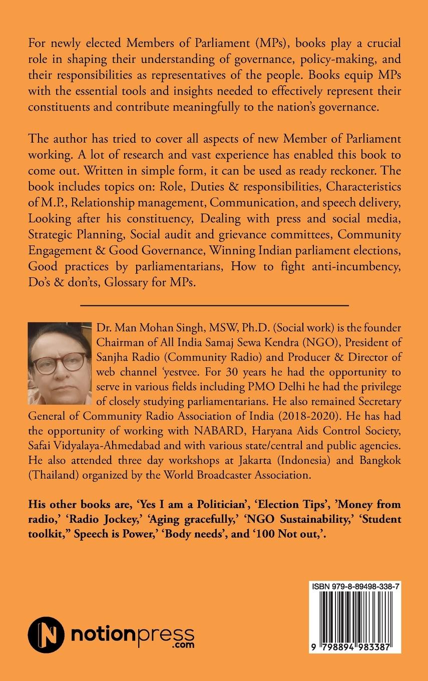 Rückseitencover Yes I am a Member of Parliament