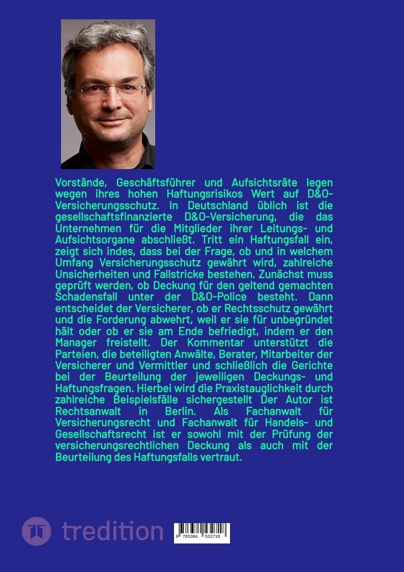 Rückseitencover Praxiskommentar: D&O-Versicherung und Managerhaftung