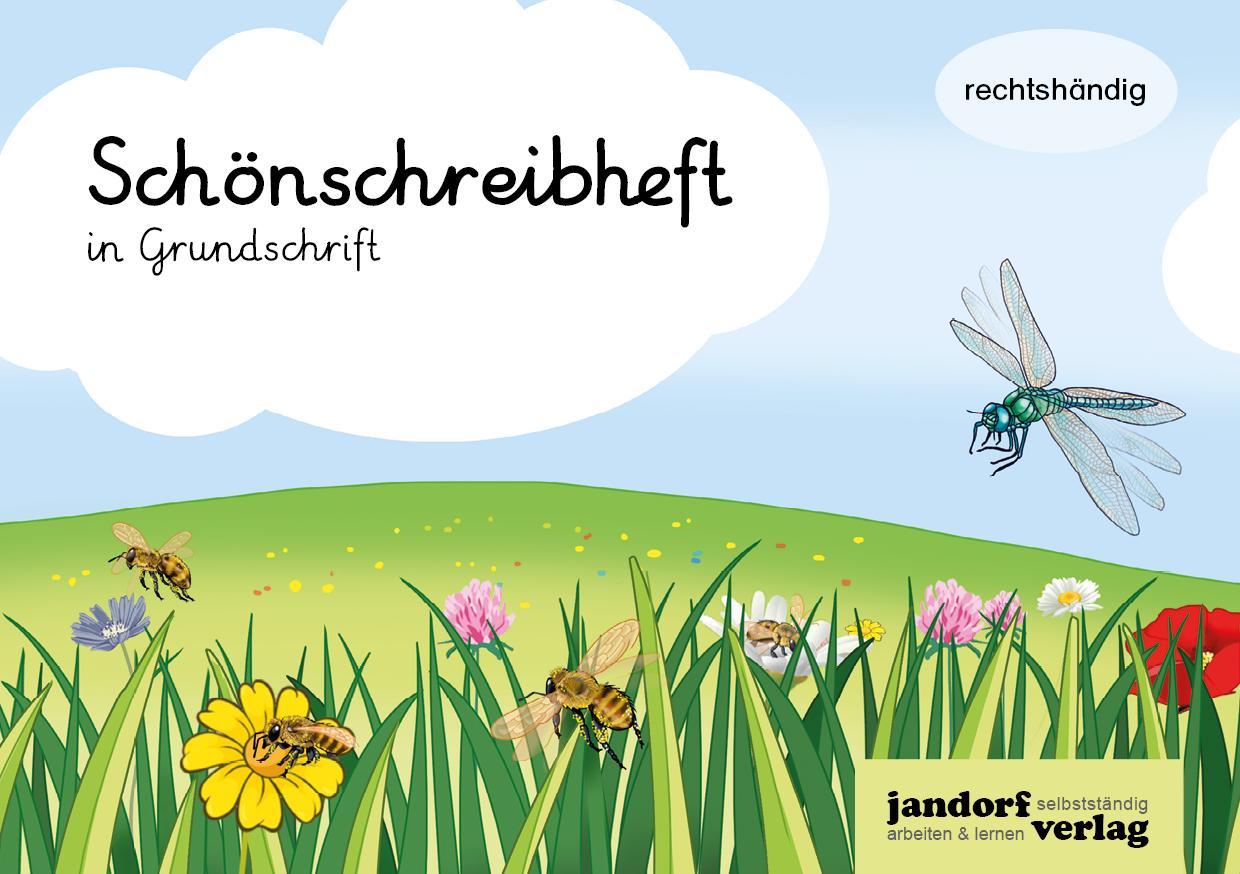 Vorderes Coverbild Schönschreibheft in GS - rechtshändig - Grundschrift