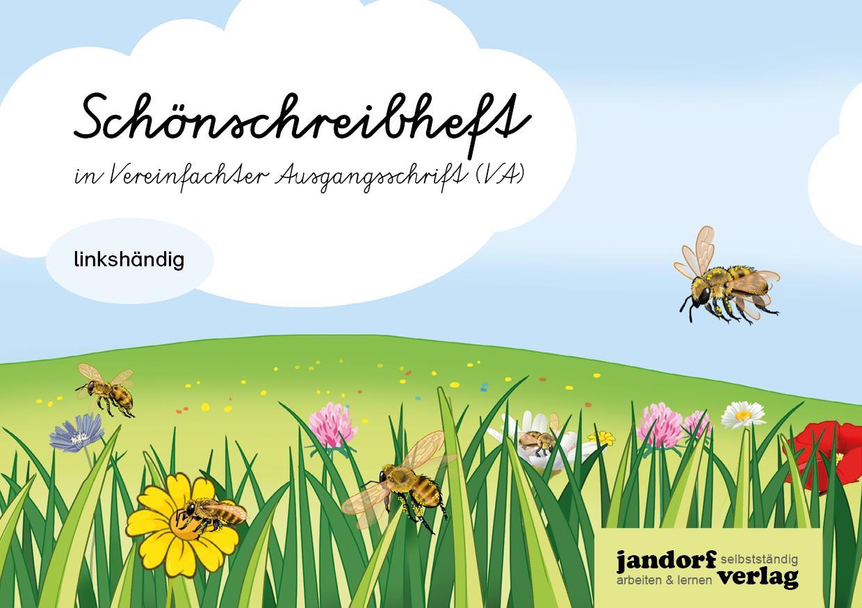 Vorderes Coverbild Schönschreibheft in VA - linkshändig - Vereinfachte Ausgangsschrift