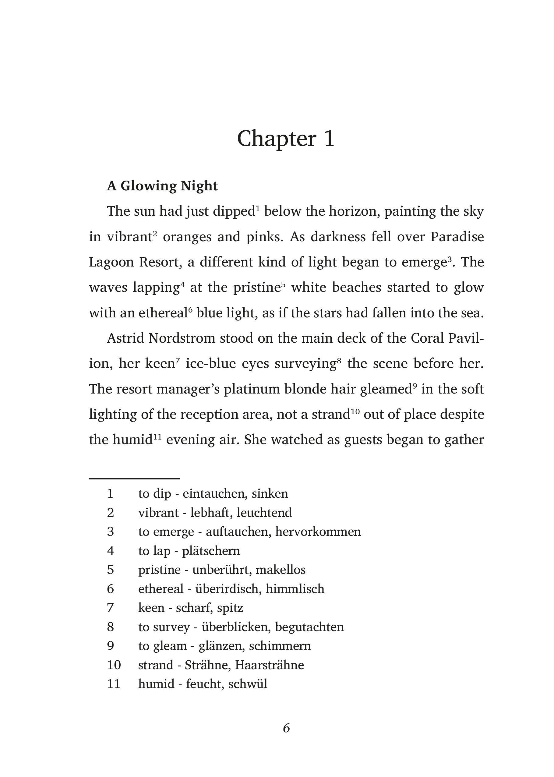 Beispielinhalt (Bild) The Bioluminescent Blackout - Englische Krimi-Lektüre B1-B2 (+ Audio-CD)