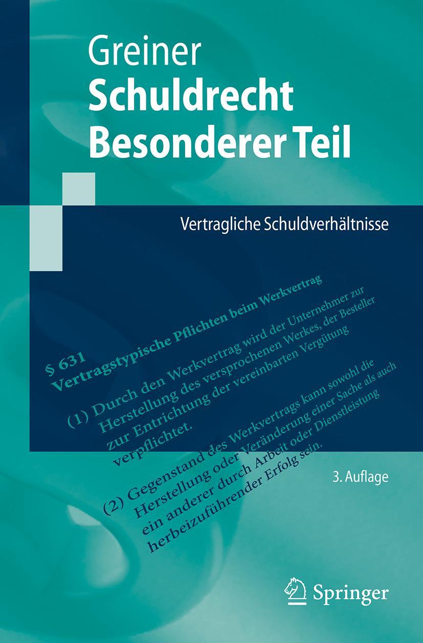 Vorderes Coverbild Schuldrecht Besonderer Teil