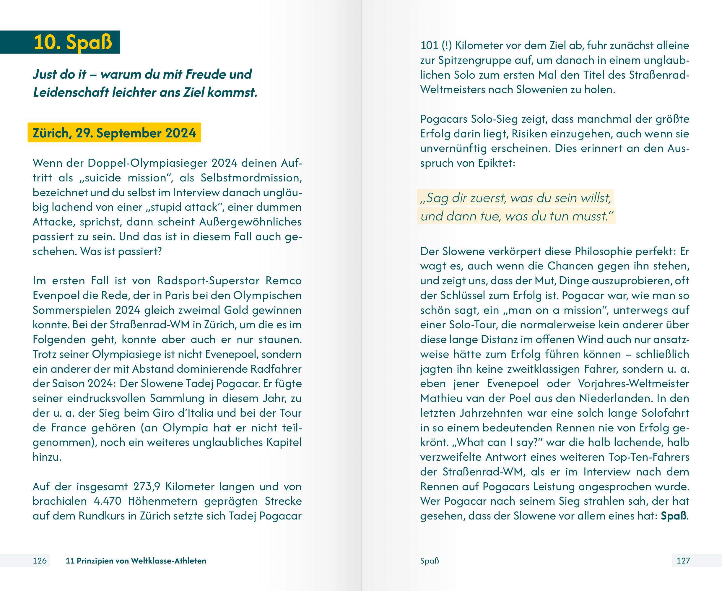 Beispielinhalt (Bild) 11 Prinzipien von Weltklasse-Athleten