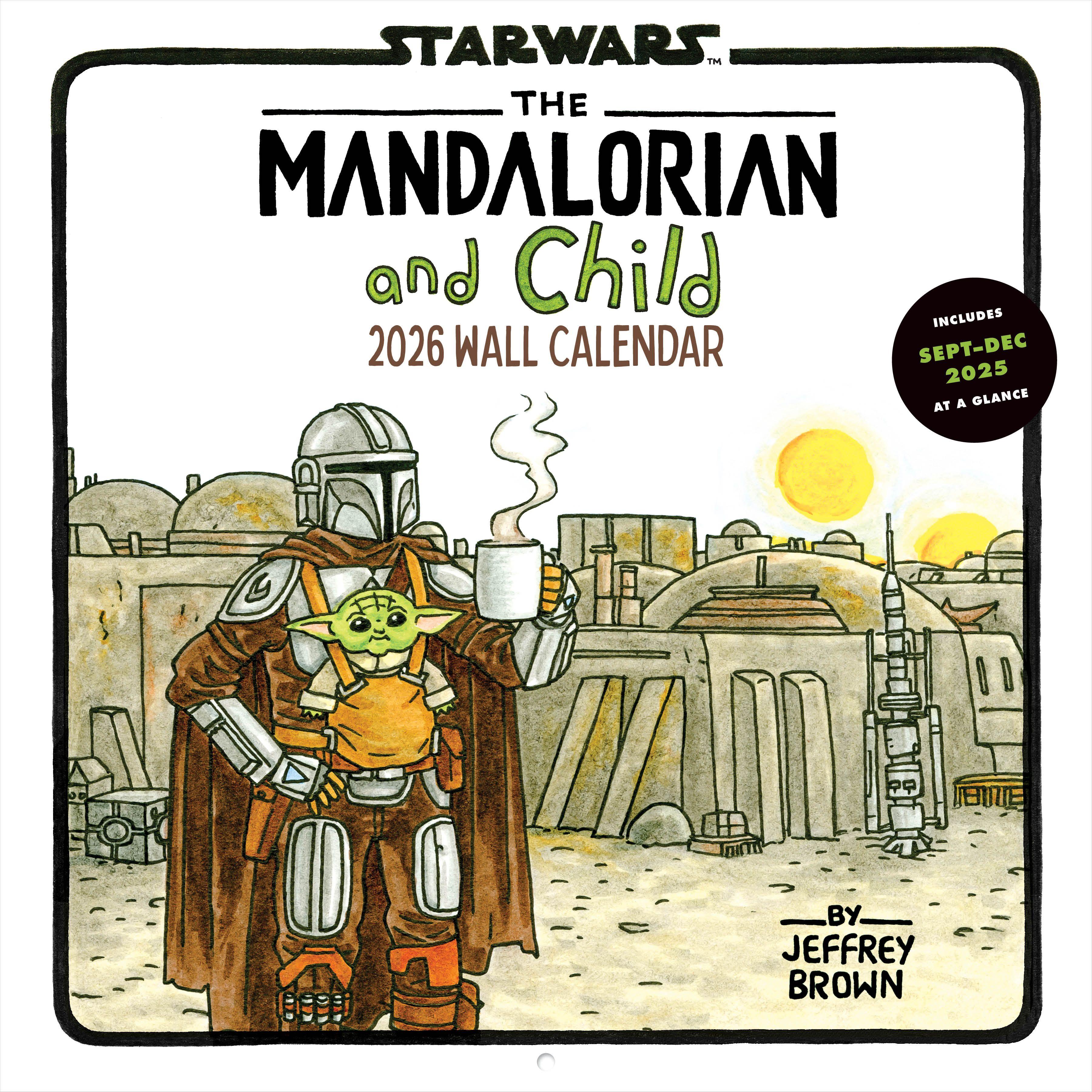 Vorderes Coverbild Star Wars the Mandalorian and Child 2026 Wall Calendar