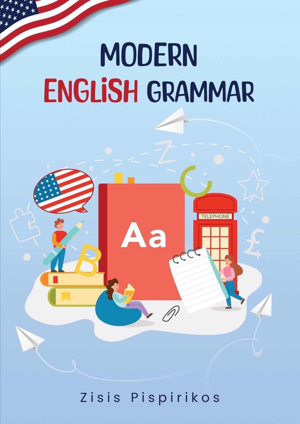 Vorderes Coverbild "Modern English Grammar", "ESL learning," "writing improvement," "grammar reference," "learn English