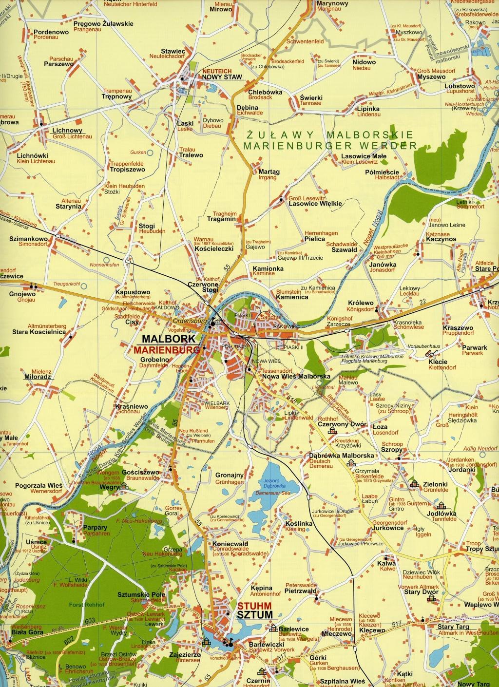 Beispielinhalt (Bild) Landkarte Westpreußen östlich der Weichsel und Danziger Werder