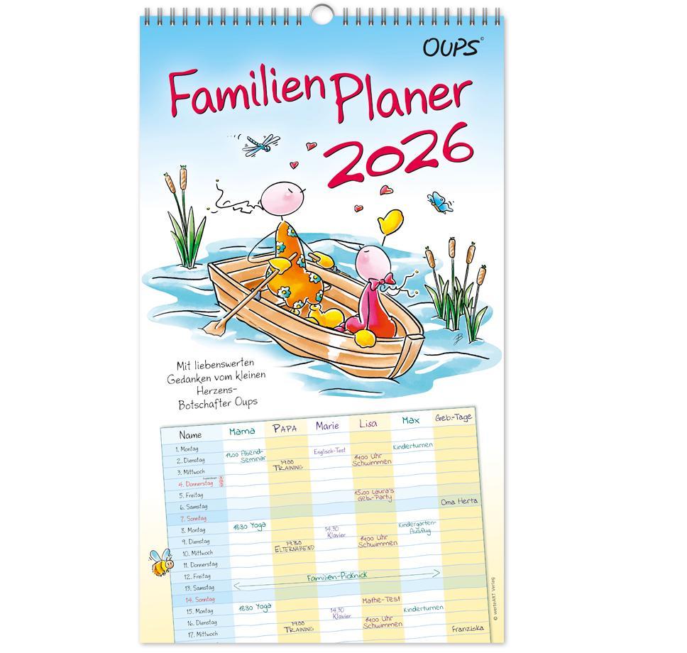 Vorderes Coverbild Oups Familienplaner 2026