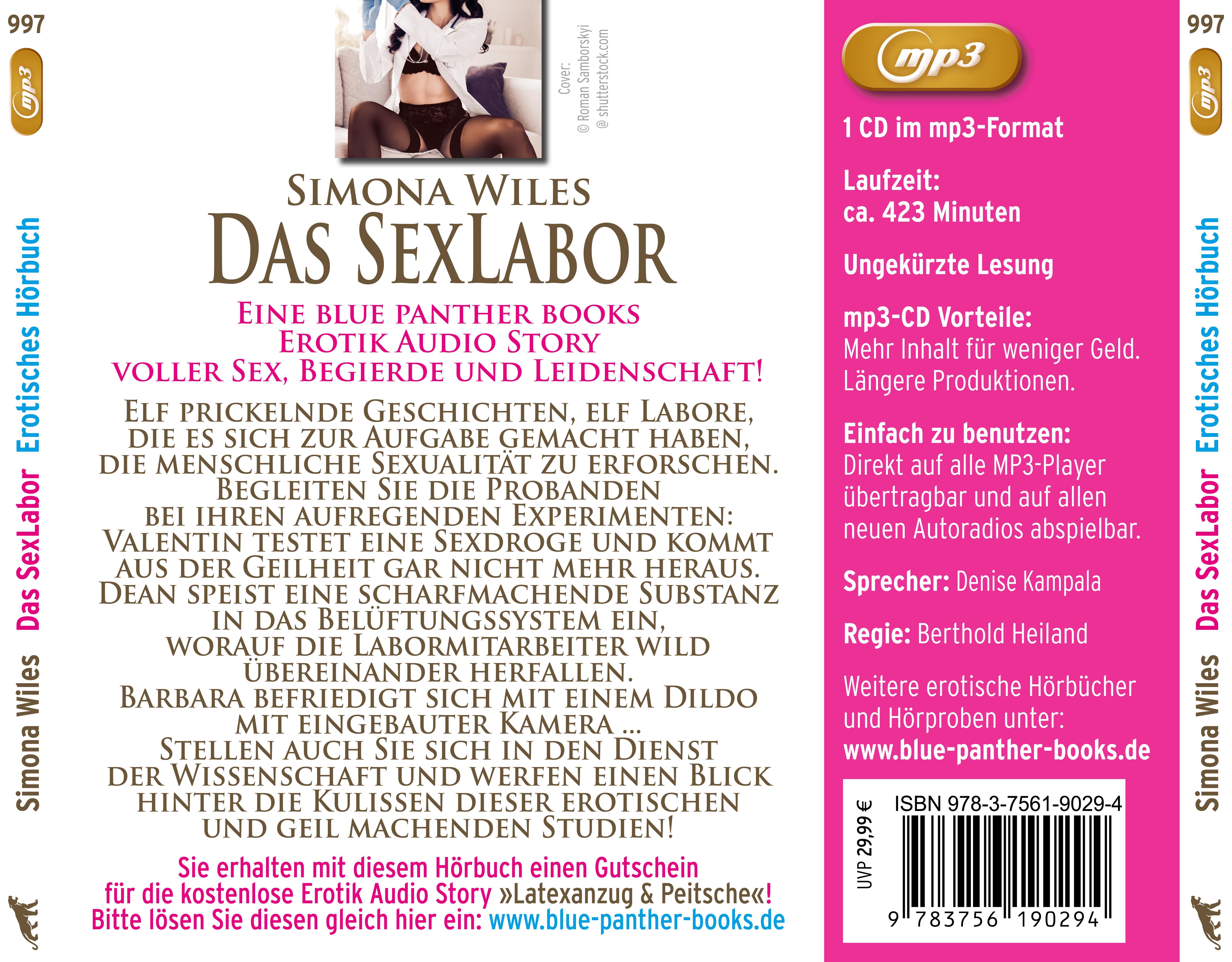 Rückseitencover Das SexLabor | 11 Geile erotische Geschichten | Erotik Audio Story | Erotisches Hörbuch MP3CD