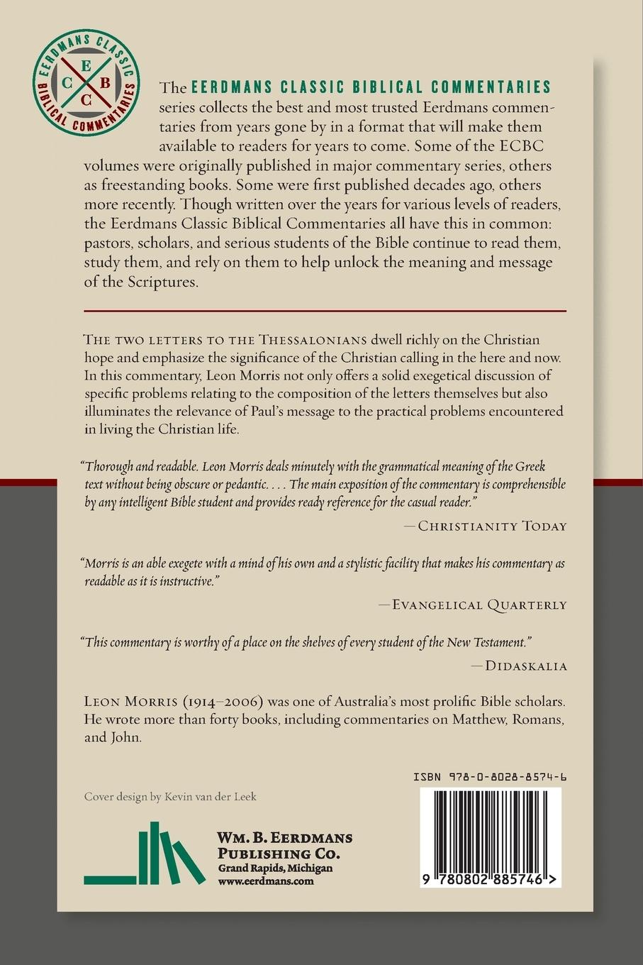 Rückseitencover The First and Second Epistles to the Thessalonians