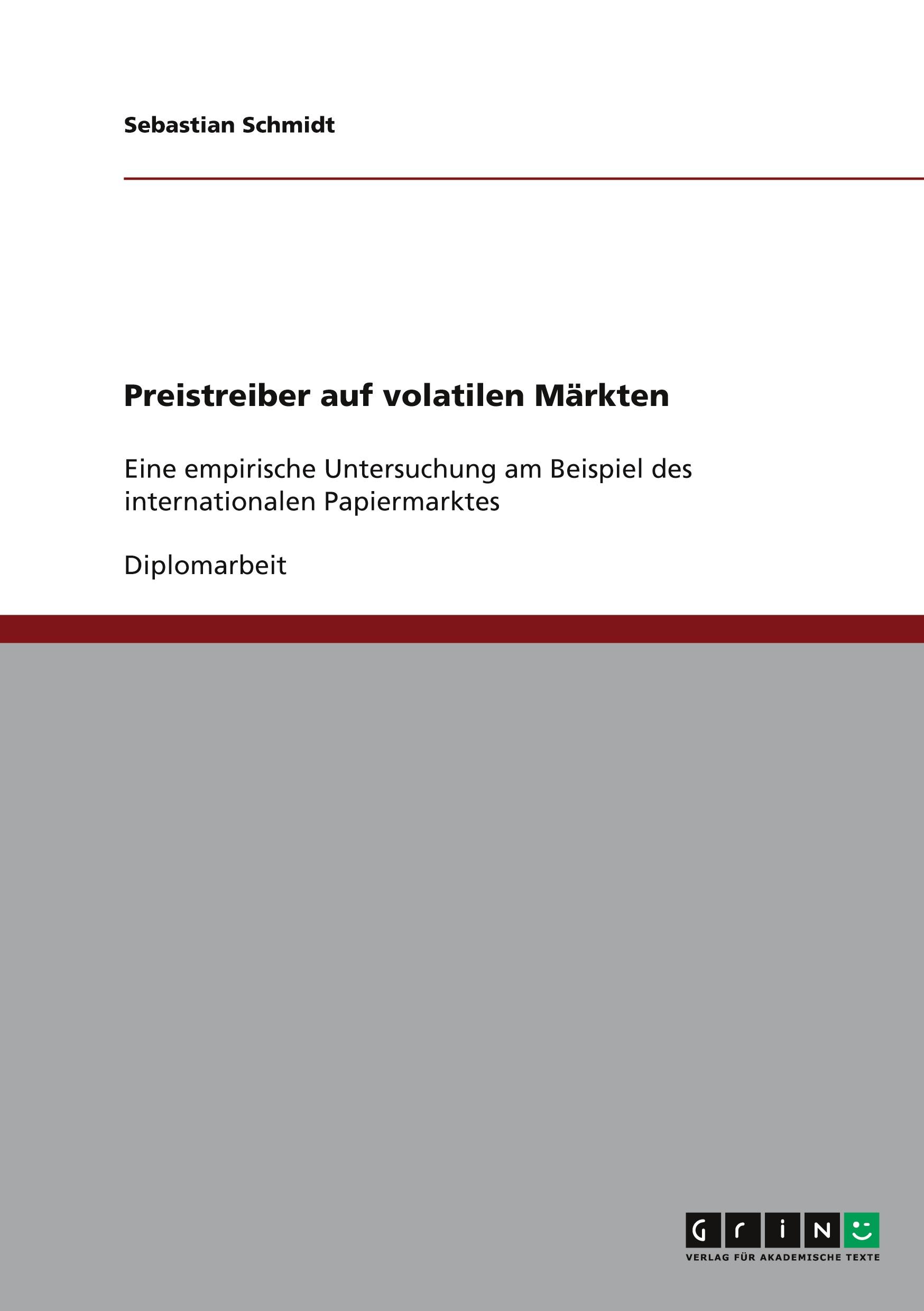 Vorderes Coverbild Preistreiber auf volatilen Märkten
