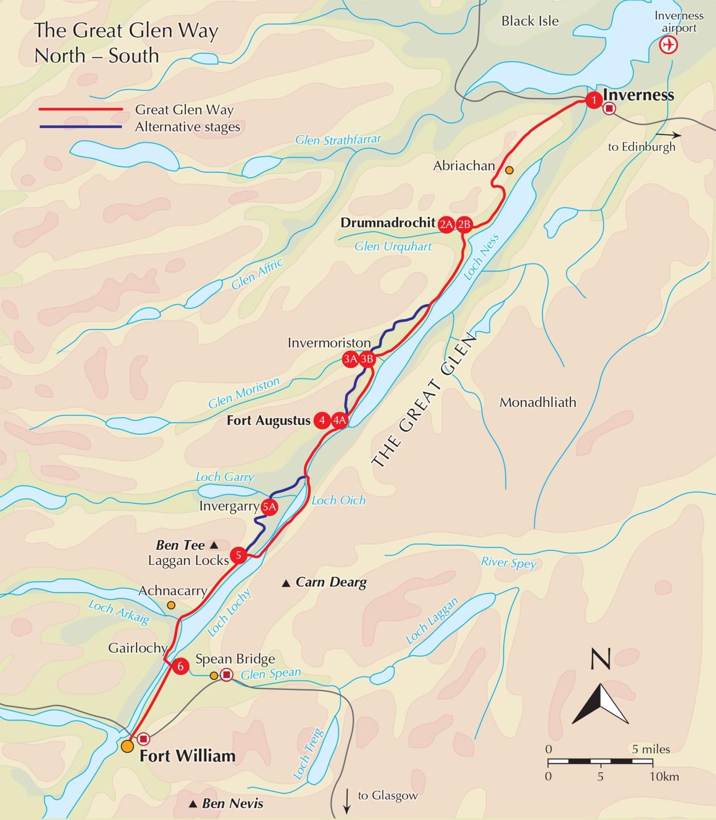 Beispielinhalt (Bild) Walking the Great Glen Way Map Booklet