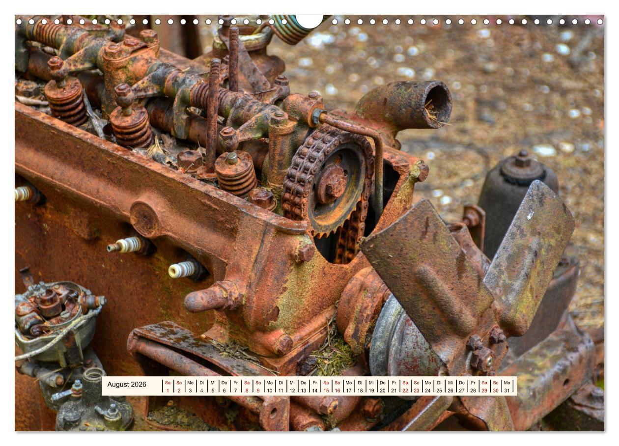 Beispielinhalt (Bild) Autowracks - Verlorener Glanz 2026 (Wandkalender 2026 DIN A3 quer), CALVENDO Monatskalender
