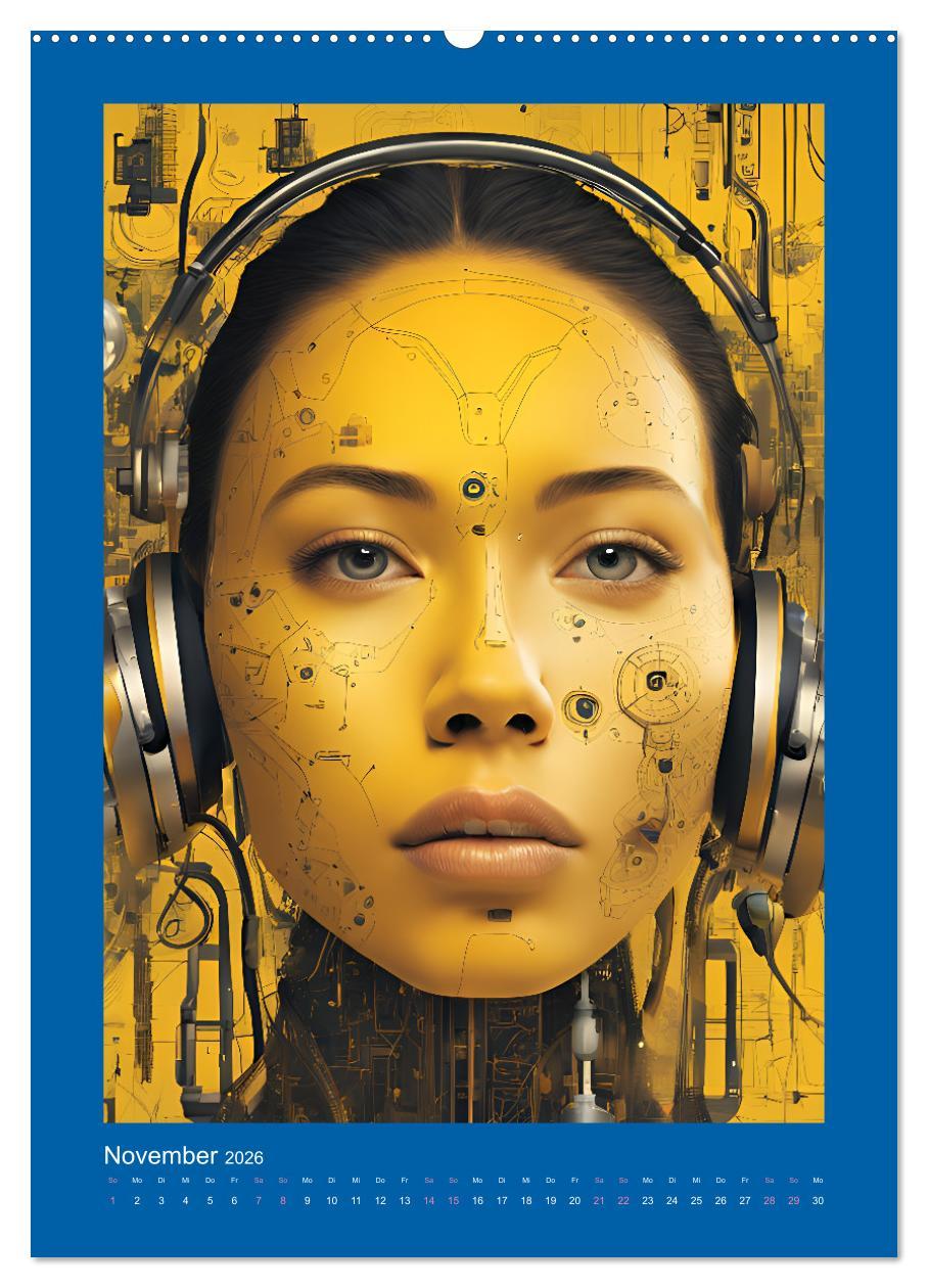 Beispielinhalt (Bild) Gesichter der Zukunft (Wandkalender 2026 DIN A2 hoch), CALVENDO Monatskalender