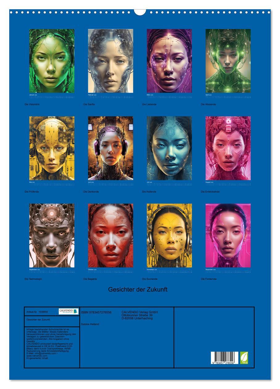 Beispielinhalt (Bild) Gesichter der Zukunft (Wandkalender 2026 DIN A2 hoch), CALVENDO Monatskalender