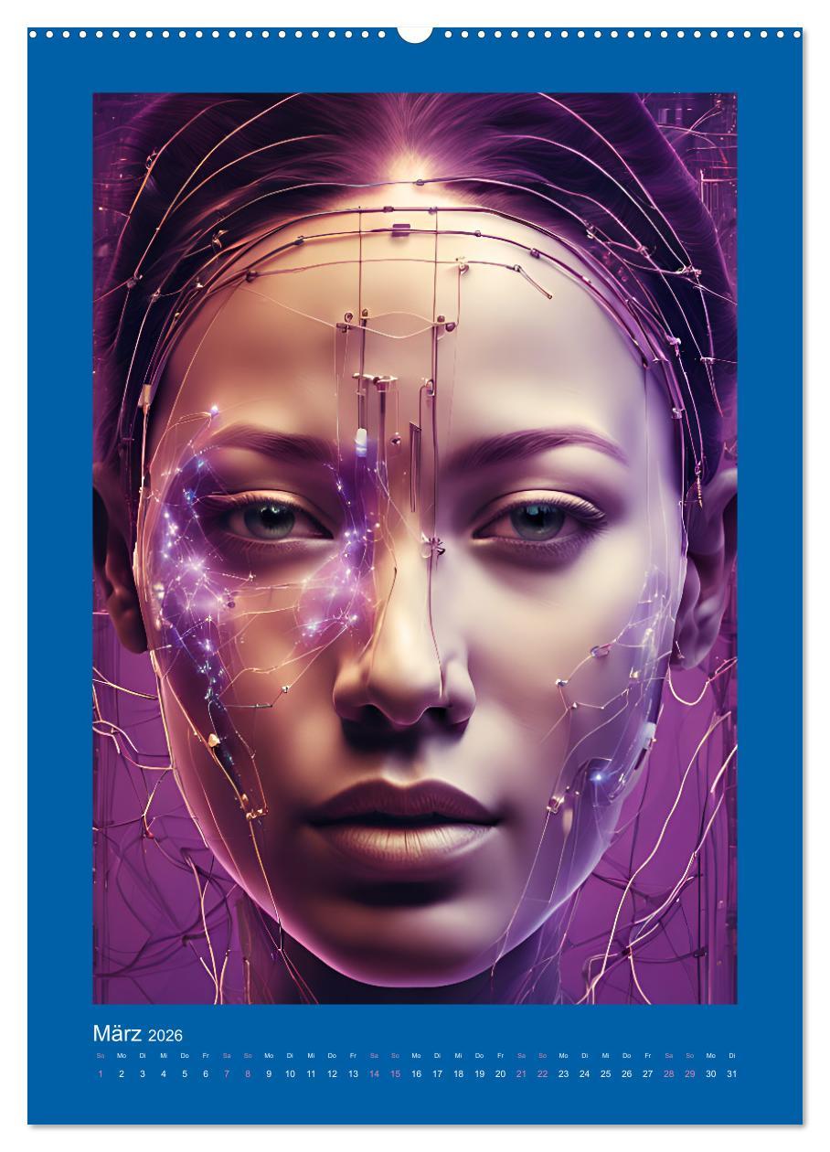 Beispielinhalt (Bild) Gesichter der Zukunft (Wandkalender 2026 DIN A2 hoch), CALVENDO Monatskalender