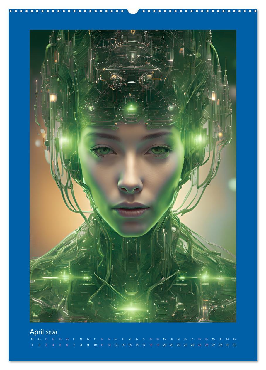 Beispielinhalt (Bild) Gesichter der Zukunft (Wandkalender 2026 DIN A2 hoch), CALVENDO Monatskalender