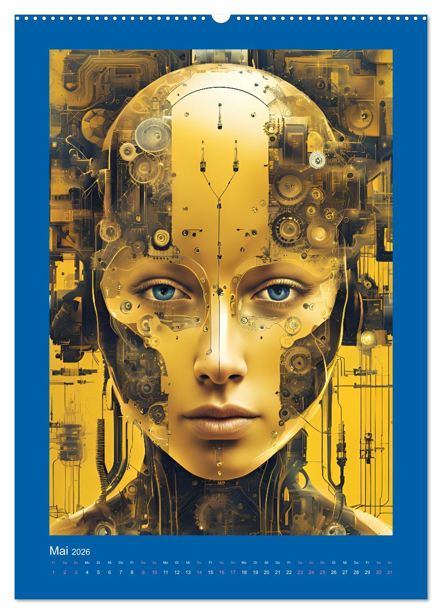 Beispielinhalt (Bild) Gesichter der Zukunft (Wandkalender 2026 DIN A2 hoch), CALVENDO Monatskalender