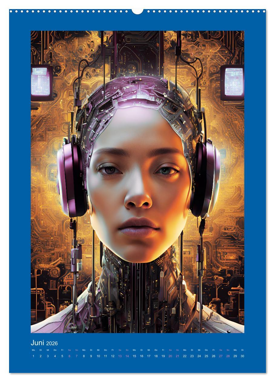 Beispielinhalt (Bild) Gesichter der Zukunft (Wandkalender 2026 DIN A2 hoch), CALVENDO Monatskalender