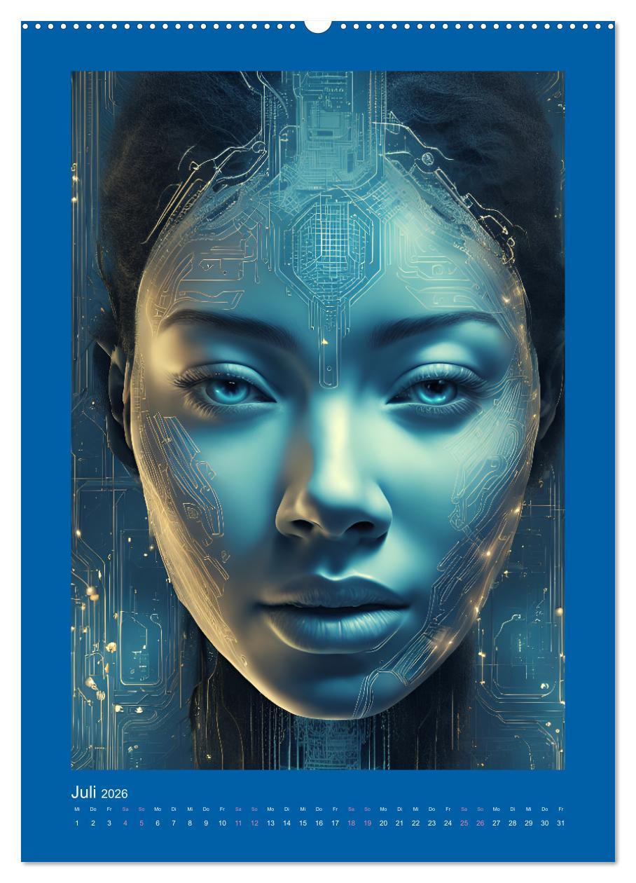 Beispielinhalt (Bild) Gesichter der Zukunft (Wandkalender 2026 DIN A2 hoch), CALVENDO Monatskalender