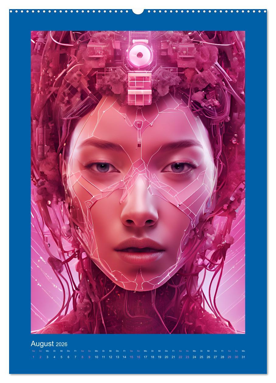 Beispielinhalt (Bild) Gesichter der Zukunft (Wandkalender 2026 DIN A2 hoch), CALVENDO Monatskalender