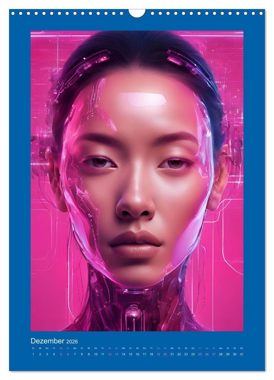 Beispielinhalt (Bild) Gesichter der Zukunft (Wandkalender 2026 DIN A3 hoch), CALVENDO Monatskalender