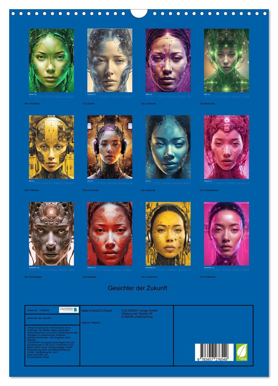 Beispielinhalt (Bild) Gesichter der Zukunft (Wandkalender 2026 DIN A3 hoch), CALVENDO Monatskalender