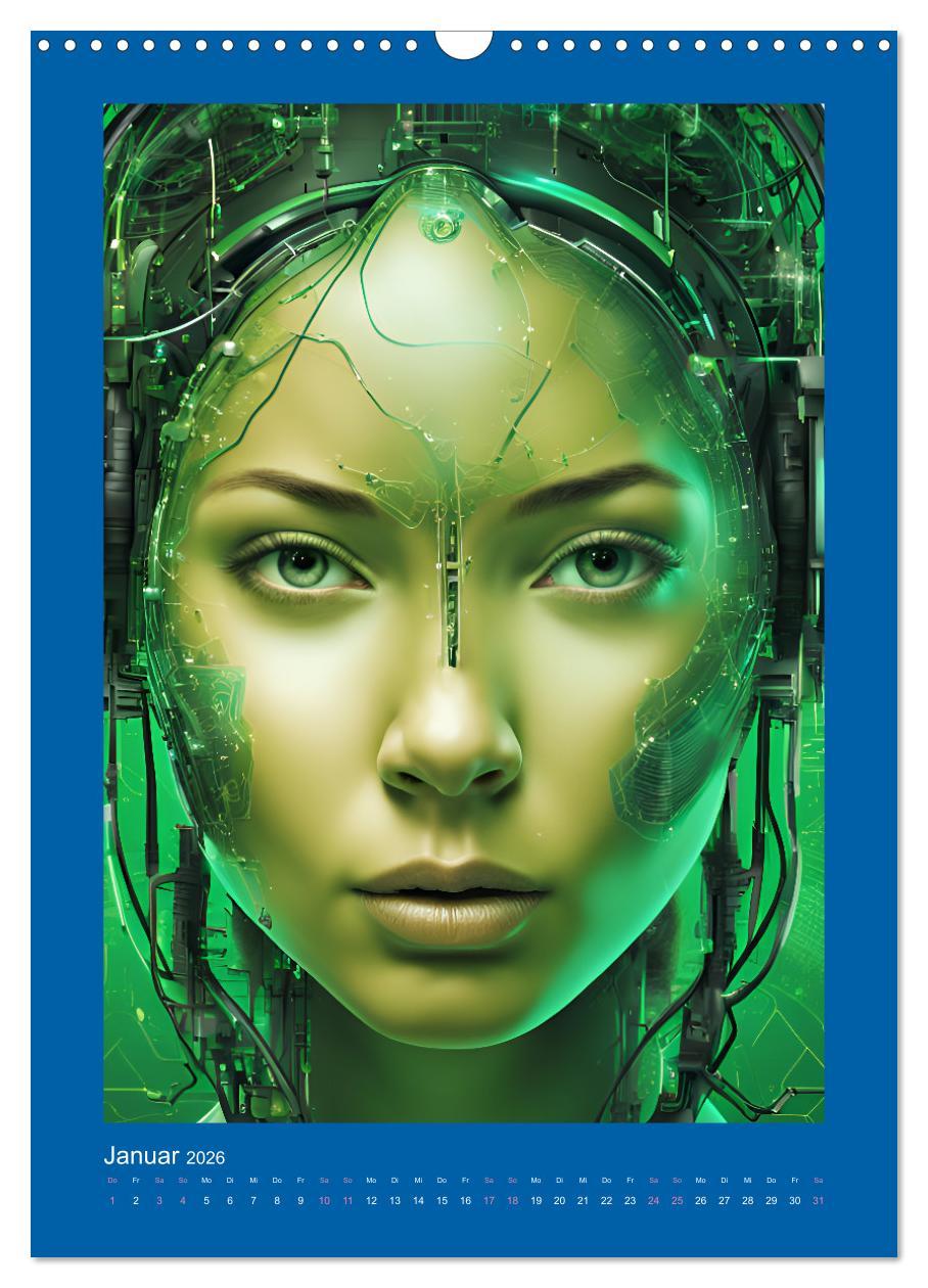 Beispielinhalt (Bild) Gesichter der Zukunft (Wandkalender 2026 DIN A3 hoch), CALVENDO Monatskalender