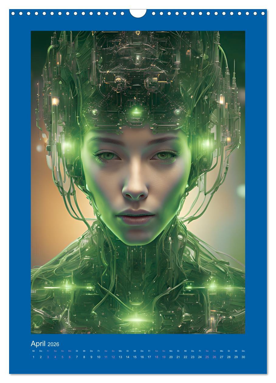 Beispielinhalt (Bild) Gesichter der Zukunft (Wandkalender 2026 DIN A3 hoch), CALVENDO Monatskalender