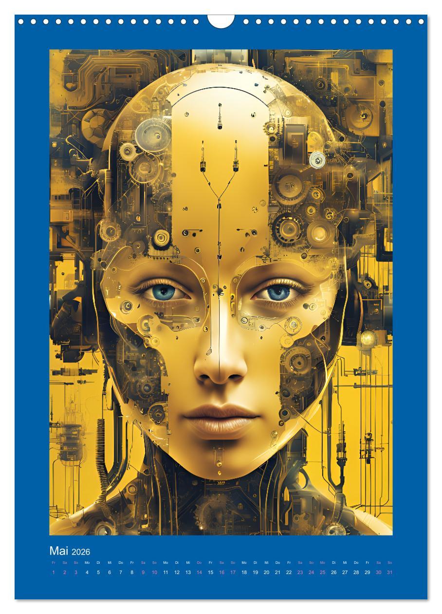 Beispielinhalt (Bild) Gesichter der Zukunft (Wandkalender 2026 DIN A3 hoch), CALVENDO Monatskalender