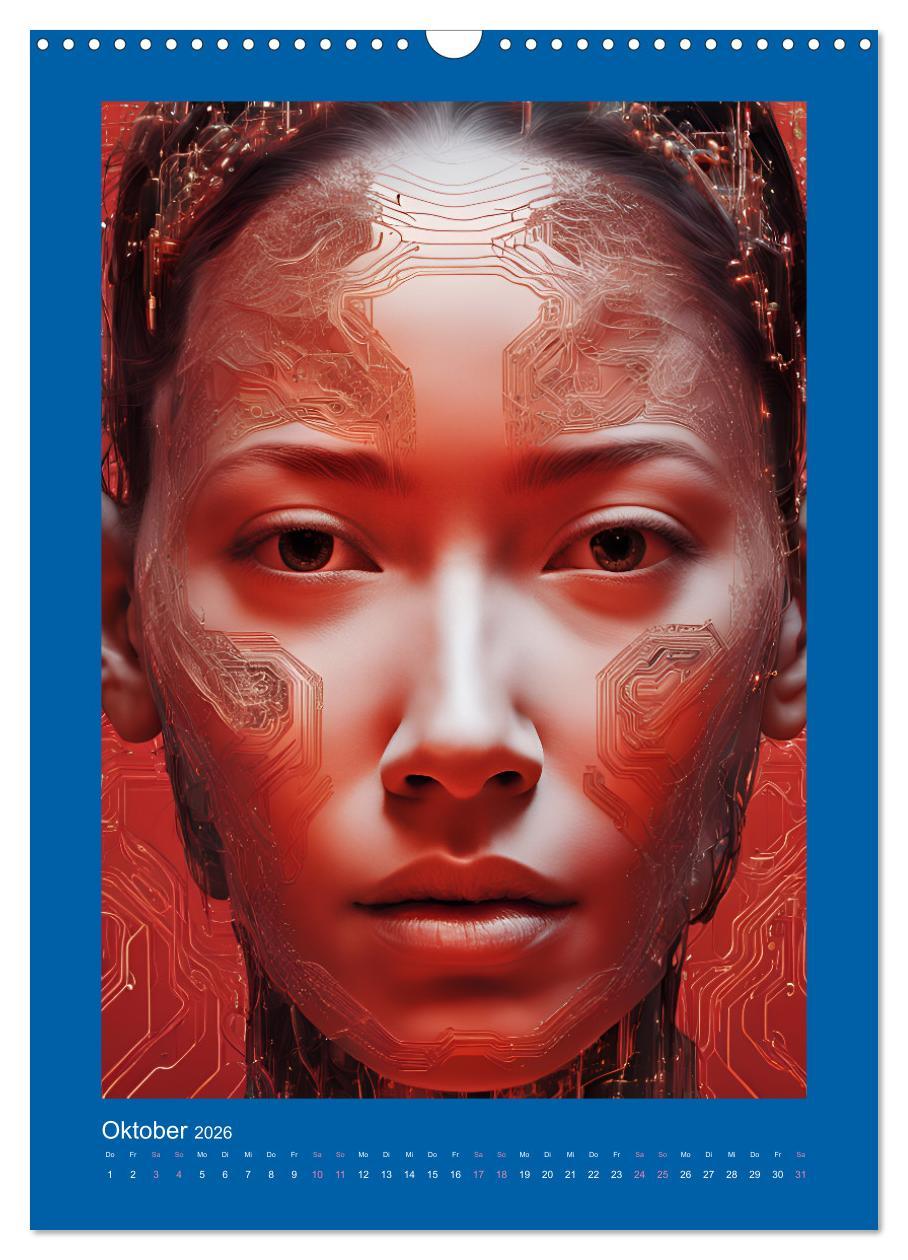 Beispielinhalt (Bild) Gesichter der Zukunft (Wandkalender 2026 DIN A3 hoch), CALVENDO Monatskalender