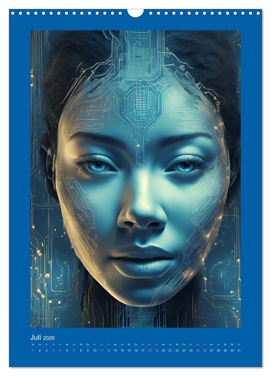 Beispielinhalt (Bild) Gesichter der Zukunft (Wandkalender 2026 DIN A3 hoch), CALVENDO Monatskalender