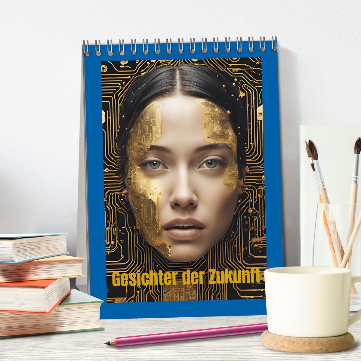 Beispielinhalt (Bild) Gesichter der Zukunft (Tischkalender 2026 DIN A5 hoch), CALVENDO Monatskalender