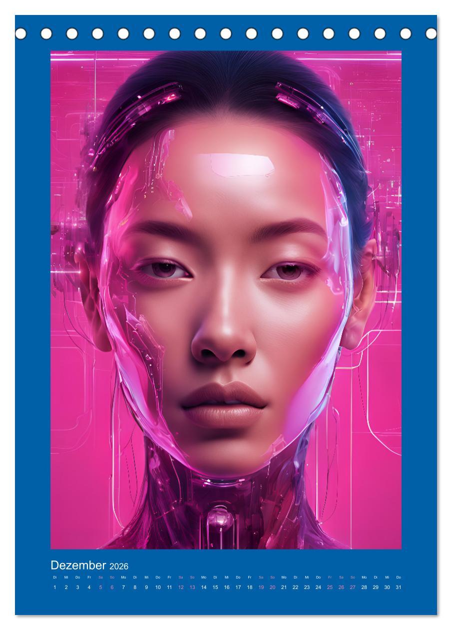 Beispielinhalt (Bild) Gesichter der Zukunft (Tischkalender 2026 DIN A5 hoch), CALVENDO Monatskalender