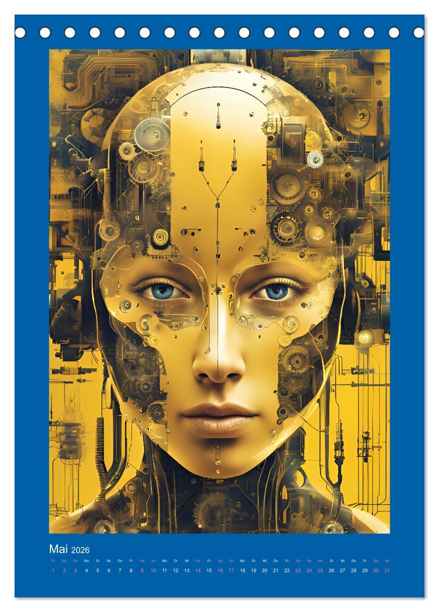 Beispielinhalt (Bild) Gesichter der Zukunft (Tischkalender 2026 DIN A5 hoch), CALVENDO Monatskalender