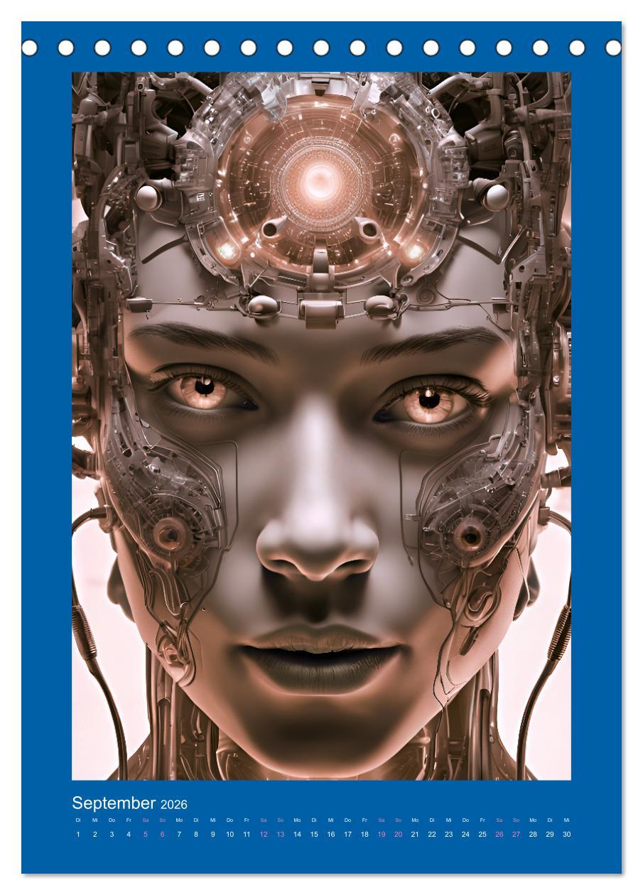 Beispielinhalt (Bild) Gesichter der Zukunft (Tischkalender 2026 DIN A5 hoch), CALVENDO Monatskalender