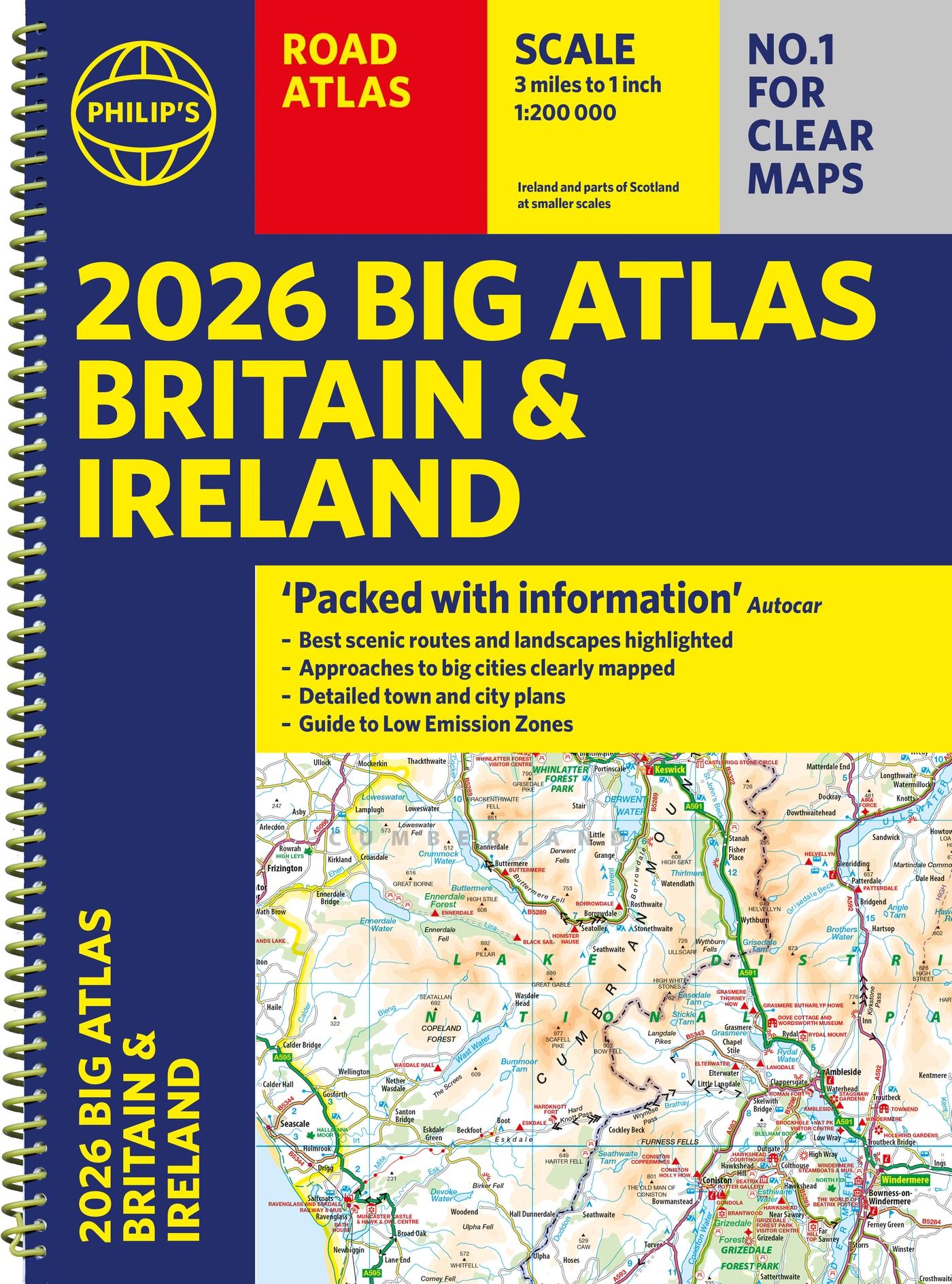 Vorderes Coverbild 2026 Philip's Big Road Atlas of Britain & Ireland